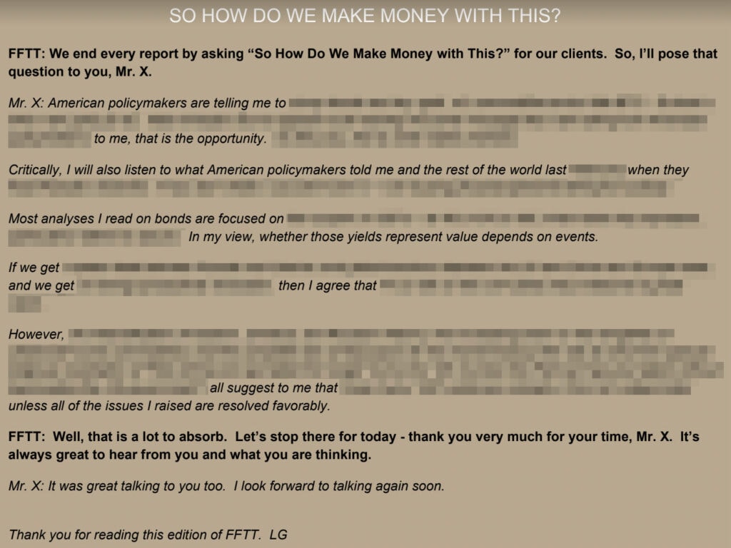 screenshot of the full report section that asks how to make money with this with parts pixelated